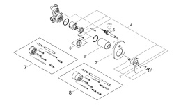 Смеситель для ванны GROHE BauClassic в комплекте с монтажной частью, хром (29047000)