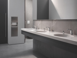 Панель смыва для унитаза GROHE Tectron Bau E инфракрасная, питание от батареи 6V, хром (39882000)