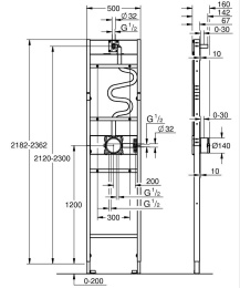Инсталляция для душа GROHE Rapido MONO скрытого монтажа (1039939990)