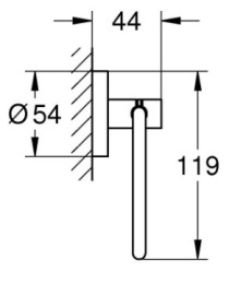 Держатель для туалетной бумаги без крышки GROHE Start, матовый чёрный (412002430)