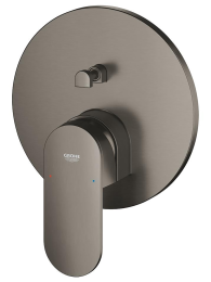 Внешняя часть смесителя для ванны GROHE Plus с переключателем на 2 положения, темный графит матовый (24060AL4)