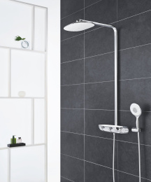 Душевая система GROHE Rainshower System SmartControl 360 MONO с термостатом для душа, белая луна (26361LS0)