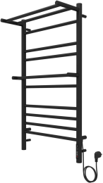 Полотенцесушитель электрический Aquatek Альфа П10 500x900, черный муар AQ EL RRP1090BL