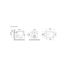 Комплект инсталляции GROHE Rapid SL 3 в 1 с унитазом Уно CN11001T и звукоизоляционным комплектом (NW0857)