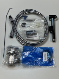 Смеситель для раковины GROHE Essence с донным клапаном и гигиеническим душем, S-size, хром (32535000/U), уцененный товар