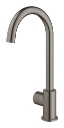 Комплект для кухни GROHE Red Mono II с бойлером M-size, с вертикальным вентилем с C-образным изливом, темный графит матовый (30085AL1)