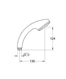 Ручной душ GROHE Relexa Plus, 1 режим, хром (28212000)