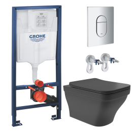 Комплект инсталляции GROHE Rapid SL NW0145/S с унитазом Aqueduto ESTETA EST0140 и раковиной Aqueduto ESPIRAL D400 ESP0140 (NW0413)