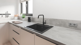 Смеситель для кухонной мойки GROHE Start с высоким поворотным изливом, матовый черный (304702430)