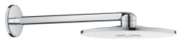 Верхний душ GROHE Rainshower 310 SmartActive с душевым кронштейном, 2 режима, 430 мм, белая луна (26475LS0)