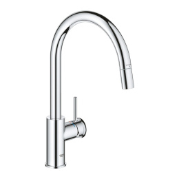 Смеситель для кухни GROHE BauClassic с выдвижной лейкой, хром (30573000)