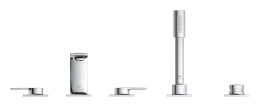 Смеситель для ванны GROHE Allure двухвентильный, на 5 отверстий, на край ванны, хром (25221001)