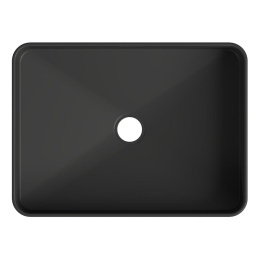 Раковина накладная Aqueduto ESPIRAL, прямоугольная 370*500, черный матовый (ESP0440)