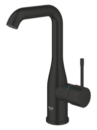 Смеситель для раковины GROHE Essence с донным клапаном, L-size, матовый черный (326282431)