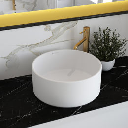 Раковина накладная Aqueduto ESPIRAL, D400, белый матовый (ESP0120)