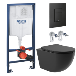 Комплект инсталляции GROHE Solido 38811KF0 с унитазом Aqueduto OVO OVO0140 и раковиной Aqueduto ESPIRAL ESP0440 (NW0503)