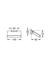 Держатель для туалетной бумаги GROHE Selection Cube, матовый черный (407812430)
