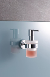 Дозатор жидкого мыла GROHE Essentials с держателем, хром (40448001/U), уцененный товар