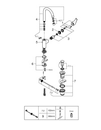 Смеситель для раковины GROHE Eurosmart, L-size, хром (23537002)