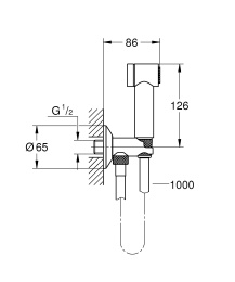 Набор для гигиенического душа, GROHE Sena Trigger Spray 35, 1000 мм, хром (26329000)