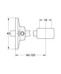 Настенный хомут GROHE, хром (28708000)