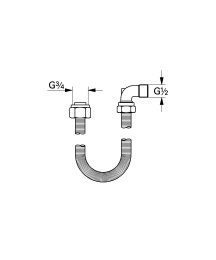 Соединительный гарнитур, DN 20, GROHE Talentofill, (28993000)