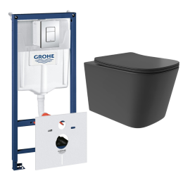 Комплект инсталляции GROHE Rapid SL 38775001 с унитазом Aqueduto MACIO Plus MACТ0240 и раковиной Aqueduto ESPIRAL ESP0240 (NW0474)