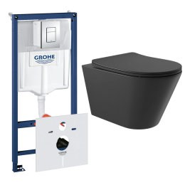 Комплект инсталляции GROHE Rapid SL 38775001 с унитазом Aqueduto CONE CON0140 и раковиной Aqueduto ESPIRAL ESP0240 (NW0470)