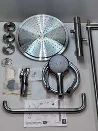 Душевая система GROHE Euphoria System 310 с термостатом для душа, суперсталь (26075DC0/U), уцененный товар