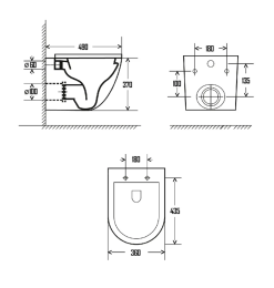 Комплект инсталляции GROHE Rapid SL NW0145/S с унитазом AQUAme AQM2002MW и сиденьем с микролифтом матовый (NW0274)