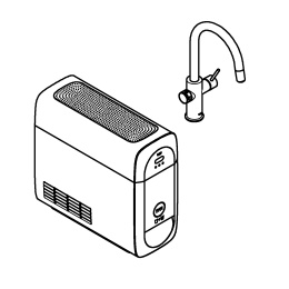 Смеситель для кухни GROHE Blue Home с системой фильтрации, охлаждения и газирования воды, Wi-Fi, хром (31541000)