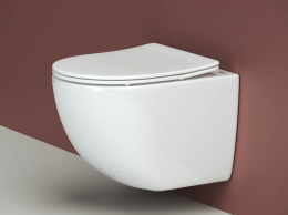 Подвесной унитаз Ceramicanova Форма безободковый, белый (CN3009)