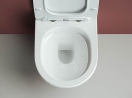 Подвесной унитаз Ceramicanova Форма безободковый, белый (CN3009)