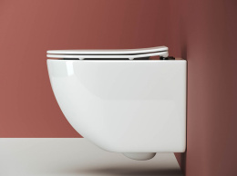Подвесной унитаз Ceramicanova Форма безободковый, белый (CN3009)