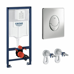 Комплект инсталляции GROHE Rapid SL комплект 3 в 1 для подвесного унитаза с панелью смыва (39503000)