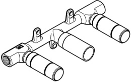 Встраиваемая часть двухвентильного смесителя для раковины GROHE на 3 отверстия (32706000)