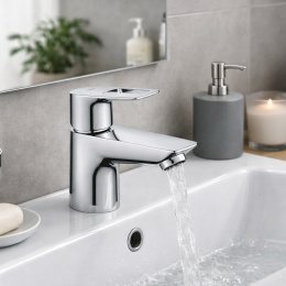 Смеситель для раковины GROHE BauLoop, S-size, хром (23337001/U), уцененный товар