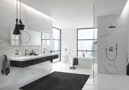 Внешняя часть смесителя для ванны GROHE Essence напольного монтажа, темный графит матовый (25248AL1)