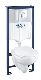 Комплект инсталляции GROHE Solido Perfect 4 в 1 с подвесным унитазом Lecico Perth и сиденьем (39192000)