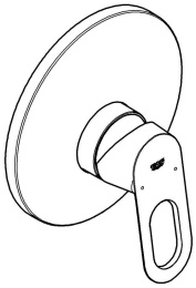 Смеситель для душа GROHE BauLoop скрытого монтажа, в комплекте с монтажной частью, хром (29080000)