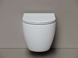 Подвесной унитаз Ceramicanova Мия безободковый, смыв Торнадо, белый (CN1805T)