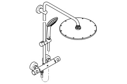 Душевая система GROHE Euphoria System 310 с термостатом для душа, суперсталь (26075DC0)