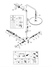 Душевая система GROHE Rainshower System 400 с термостатом для душа, хром (27174001)