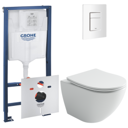 Комплект инсталляции GROHE Rapid SL 3 в 1 с унитазом Метрополь CN4002T и звукоизоляционным комплектом (NW0784)