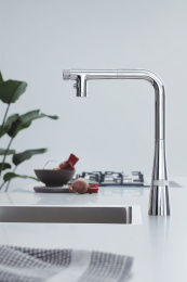 Смеситель для кухни GROHE Zedra SmartControl с вытяжным изливом 2jet, хром (31886000)