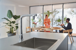 Смеситель для кухни GROHE Zedra SmartControl с вытяжным изливом 2jet, хром (31886000)