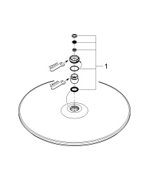 Верхний душ GROHE Rainshower Cosmopolitan 400, 9,5 л/мин, 1 режим, хром (28783000)