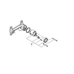 Встраиваемая часть однорычажного смесителя для раковины GROHE на 2 отверстия (33769000)