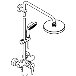 Душевая система GROHE New Tempesta 200 со смесителем для душа, хром (26244001)