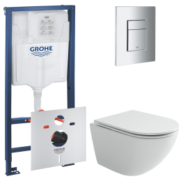 Комплект инсталляции GROHE Rapid SL 4 в 1 с унитазом Альба CN11005T и звукоизоляционным комплектом (NW0822)